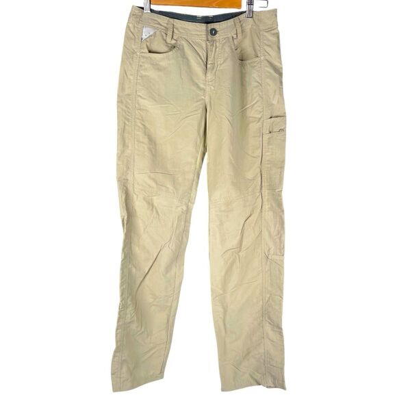 Patagonia Away From Home Tan DWR UPF Nylon Straight Leg Pants Women’s Size 4 - Picture 1 of 11